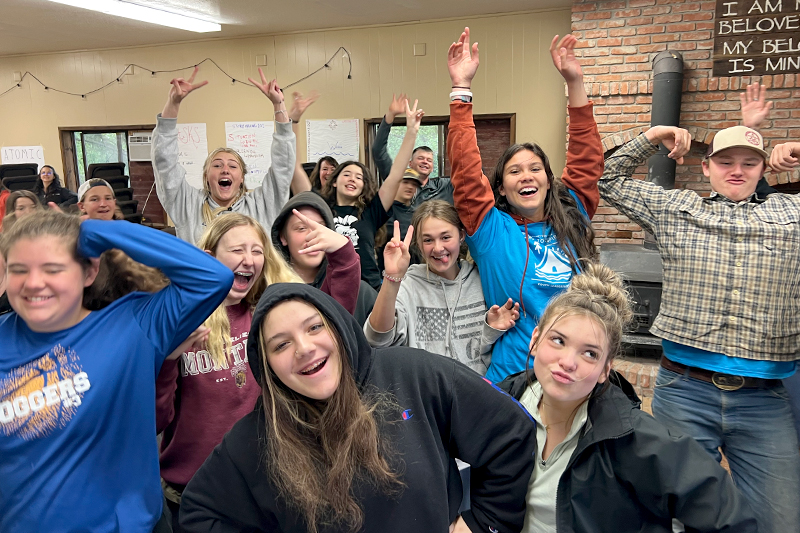 Group of students at the 2022 Lincoln County Unite for Youth Camp